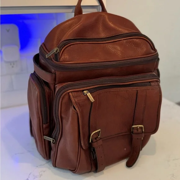 Brown Leather Vintage Backpack
